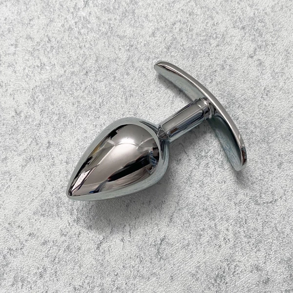 Dụng cụ kích thích h&acirc;̣u m&ocirc;n inox c&oacute; tay cầm