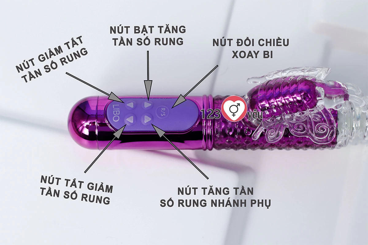 Dương vật giả đa năng Libo thật rung, thụt pin sạc hàng thật