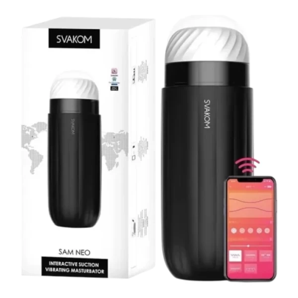 Âm đạo giả cao cấp Svakom Alex Neo 2 rung thụt điều khiển điện thoại