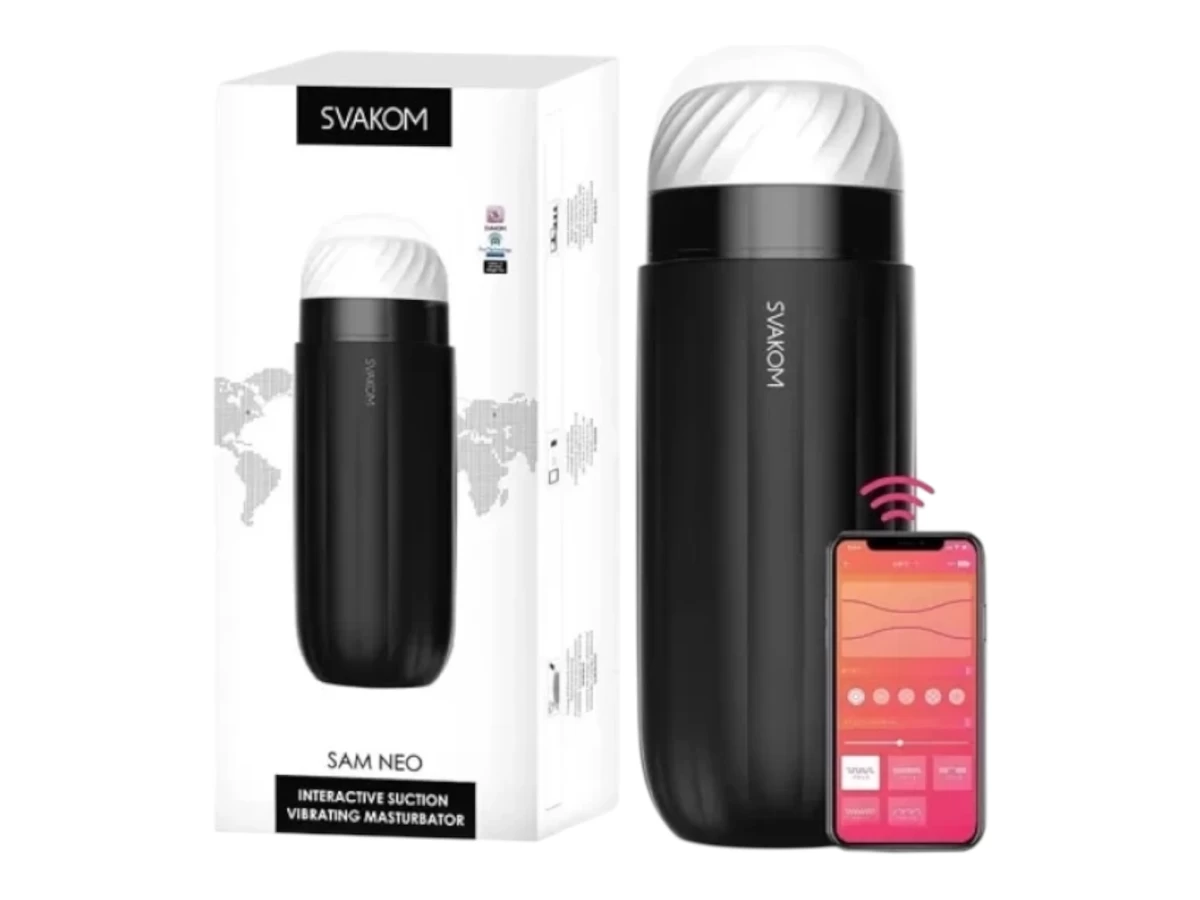 Âm đạo giả cao cấp Svakom Alex Neo 2 rung thụt điều khiển điện thoại