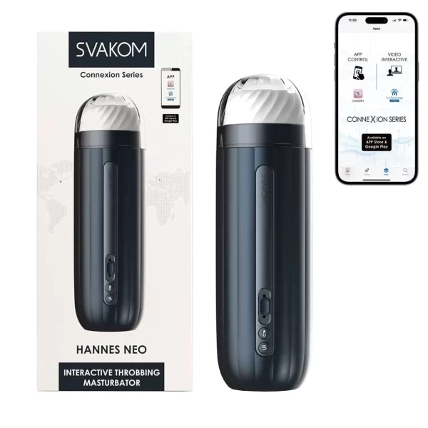 Âm Đạo Giả Svakom Hannes NEO Cao Cấp Rung Mút Phát Nhiệt, Xài App Điện Thoại