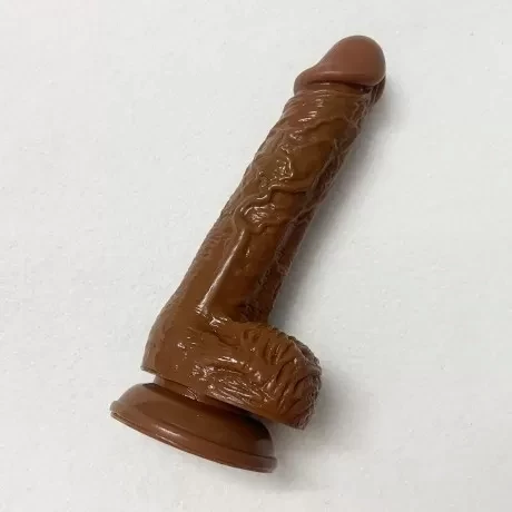 Dương vật giả có đế da nâu Royal Ares