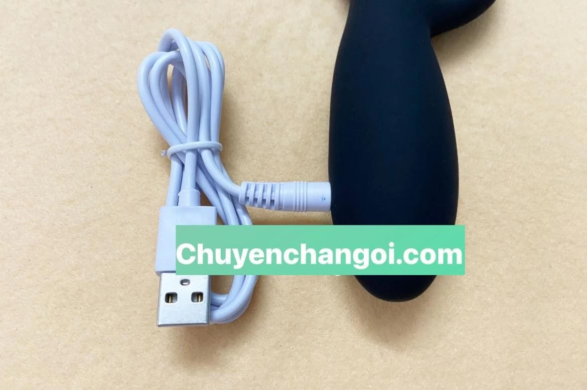 Máy rung mát xa hậu môn 2 nhánh pin sạc
