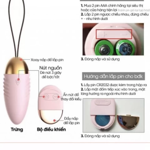 Trứng rung không dây Spark Of Love điều khiển từ xa