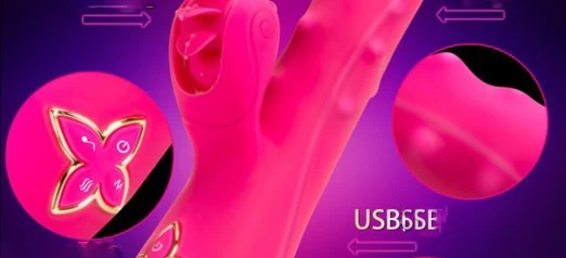 Dương vật giả lưỡi cao cấp Esther bi xoay Rung - Thụt