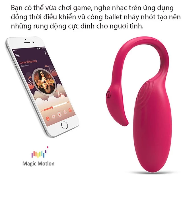 Trứng rung thiên nga Magic Motion Flamingo điều khiển Smartphone ➩ Hàng thật