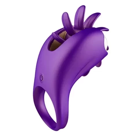 Vòng đeo dương vật lưỡi xoay CHI rung10 chế độ