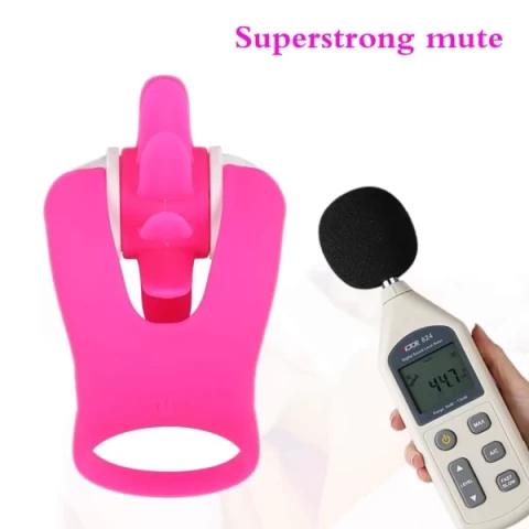 Vòng đeo dương vật lưỡi xoay CHI rung10 chế độ