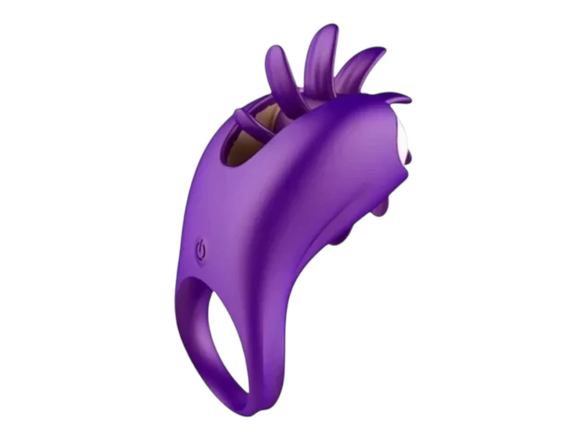 Vòng đeo dương vật lưỡi xoay CHI rung10 chế độ