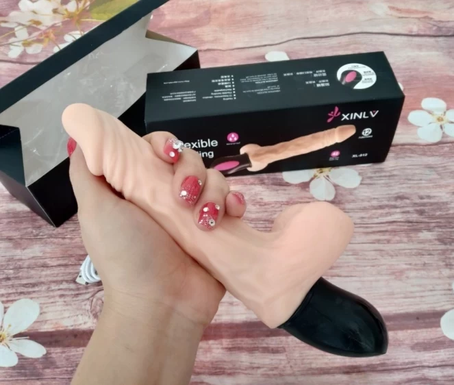 Dương vật giả siêu mềm phát nhiệt 12 chế độ XL912 pin sạc