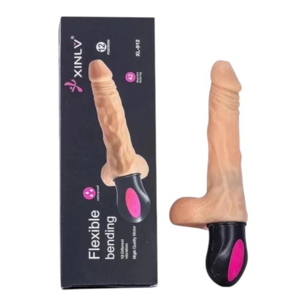 Dương vật giả siêu mềm phát nhiệt 12 chế độ XL912 pin sạc
