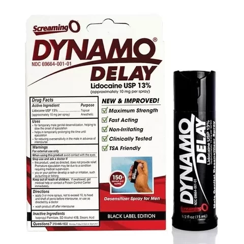 Dynamo Delay Black chai xịt chống xuất tinh sớm kéo dài thời gian