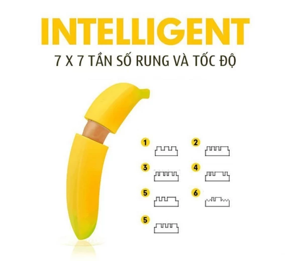 Dương vật giả ngụy trang hình chuối rung