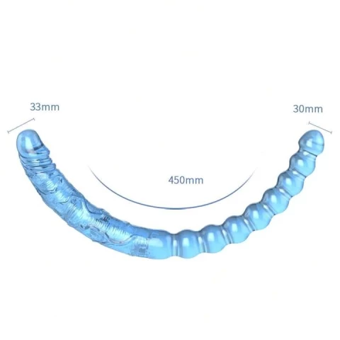 Dương vật giả 2 đầu trong suốt mềm mại