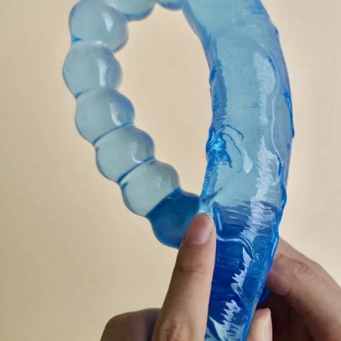 Dương vật giả 2 đầu trong suốt mềm mại