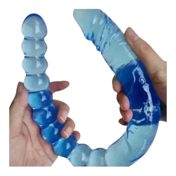 Dương vật giả 2 đầu trong suốt mềm mại