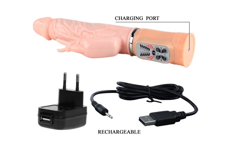 Sex toy dương vật giả phát nhiệt đa chức năng Baile DBL48 7