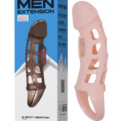 Rọ đeo dương vật có quai đeo thân rung Men Extension