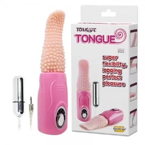 Lưỡi massage âm đạo có trứng rung Tongue