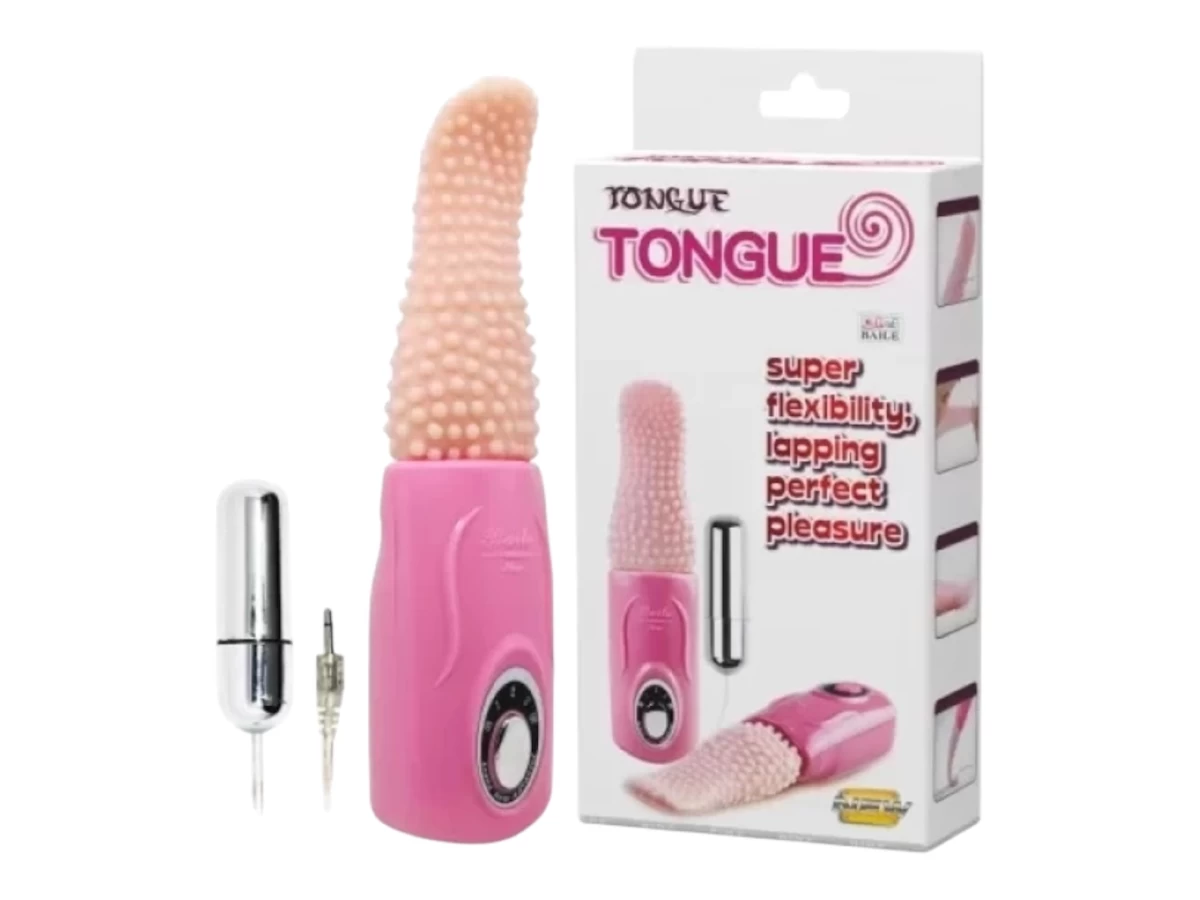 Lưỡi massage âm đạo có trứng rung Tongue