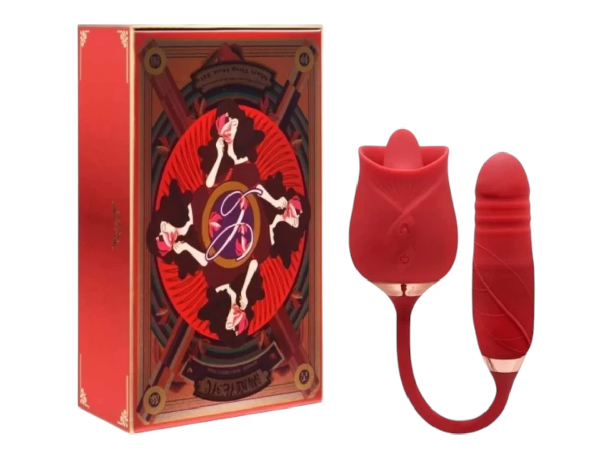 Trứng rung tình yêu hoa hồng hai đầu