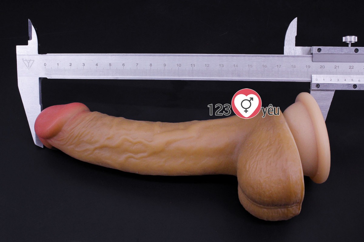 Dương vật giả c&oacute; đế da n&acirc;u Nature Cock 8 inch mềm mại nhập khẩu USA 8