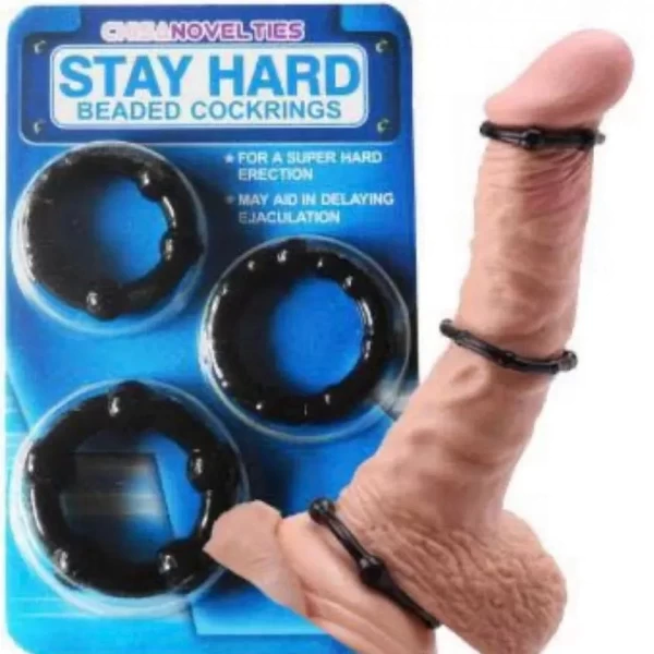 Bộ 3 vòng đeo Stay Hard đen