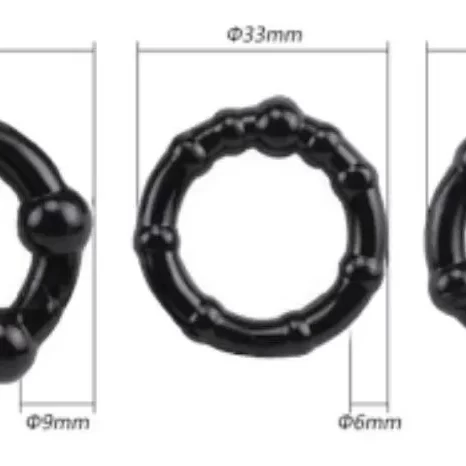 Bộ 3 vòng đeo Stay Hard đen