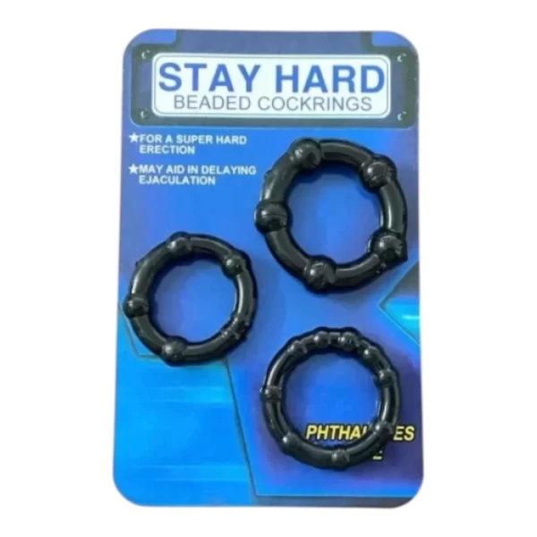 Bộ 3 vòng đeo Stay Hard đen