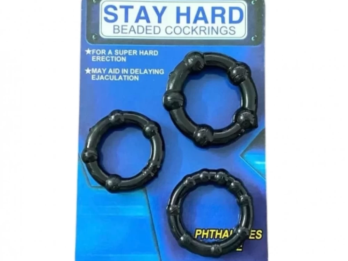 Bộ 3 vòng đeo Stay Hard đen