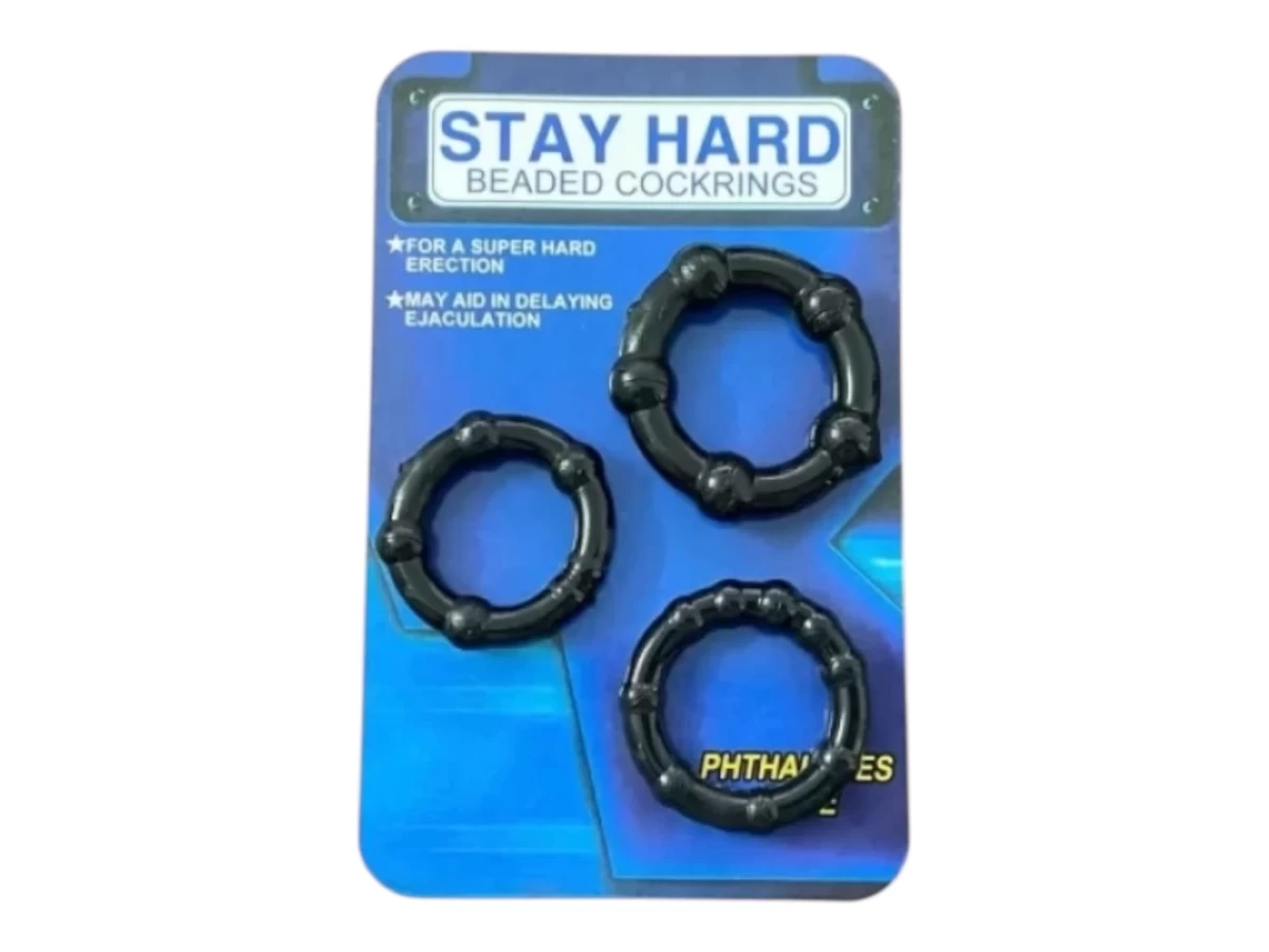 Bộ 3 vòng đeo Stay Hard đen