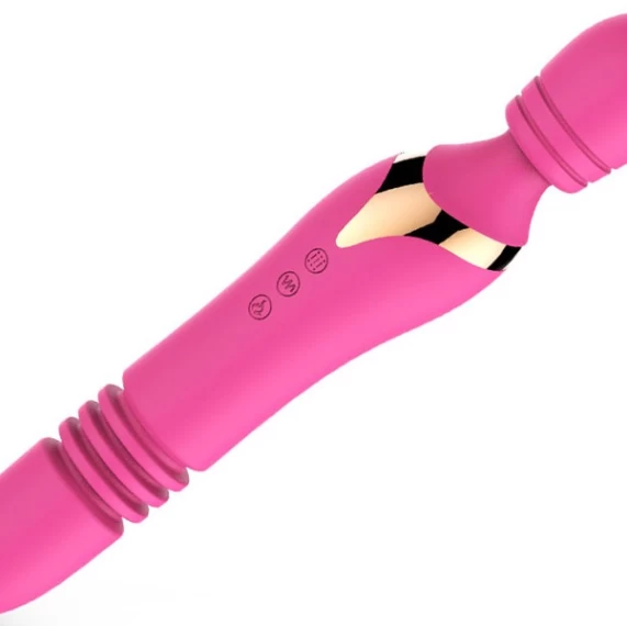 Máy mát xa điểm G phát nhiệt 2 đầu thụt, ngoáy pin sạc