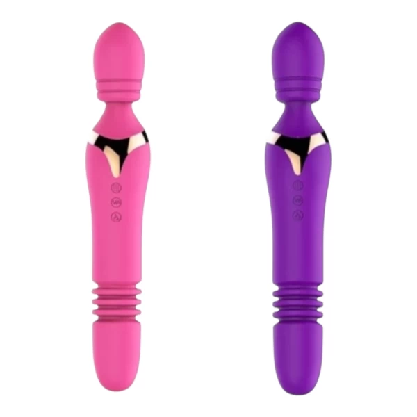 Máy mát xa điểm G phát nhiệt 2 đầu thụt, ngoáy pin sạc