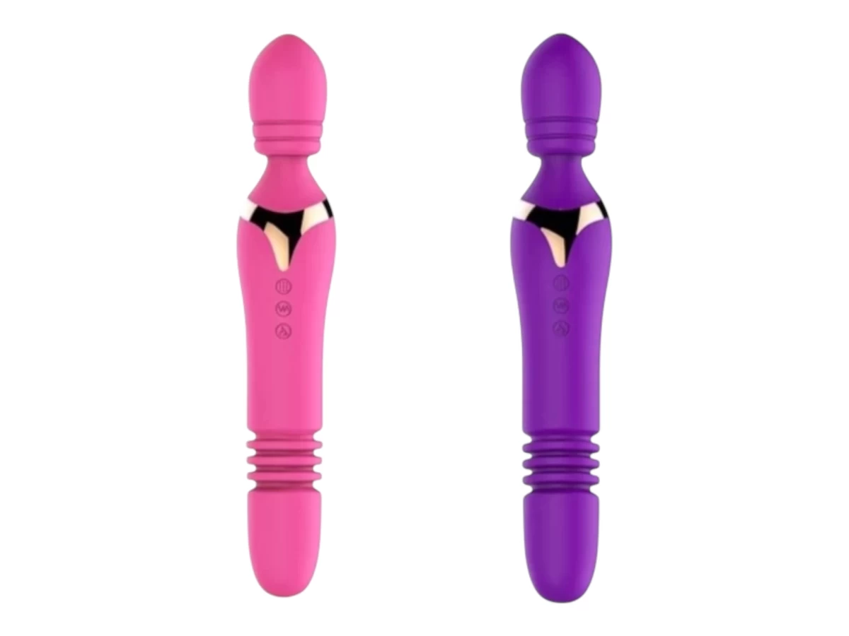 Máy mát xa điểm G phát nhiệt 2 đầu thụt, ngoáy pin sạc