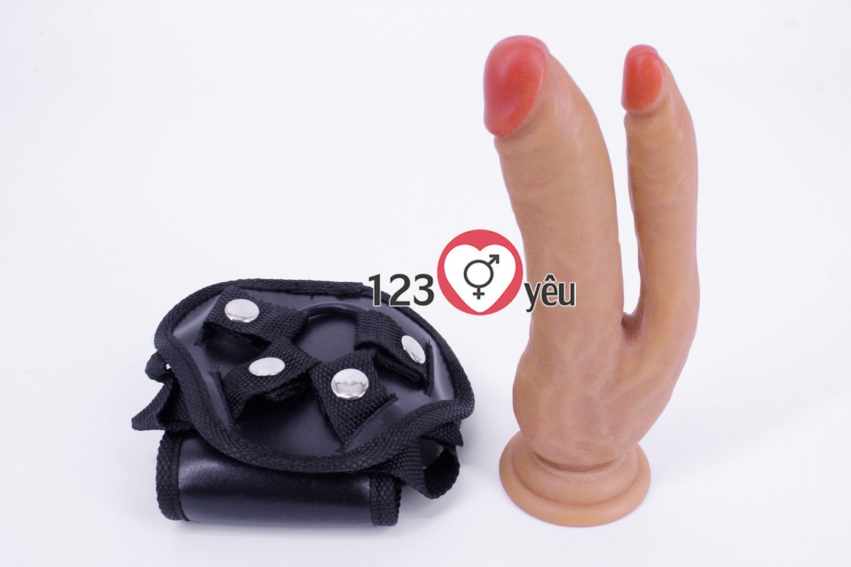 Dương vật giả d&acirc;y đeo 2 đầu 2