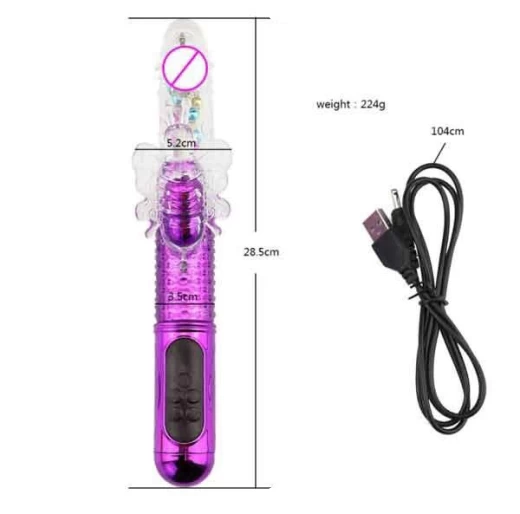 Dương vật giả đa năng rung xoay thụt