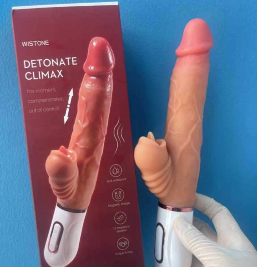 Dương vật giả Detonate Climax Rung Thụt Liếm phát nhiệt cực sướng