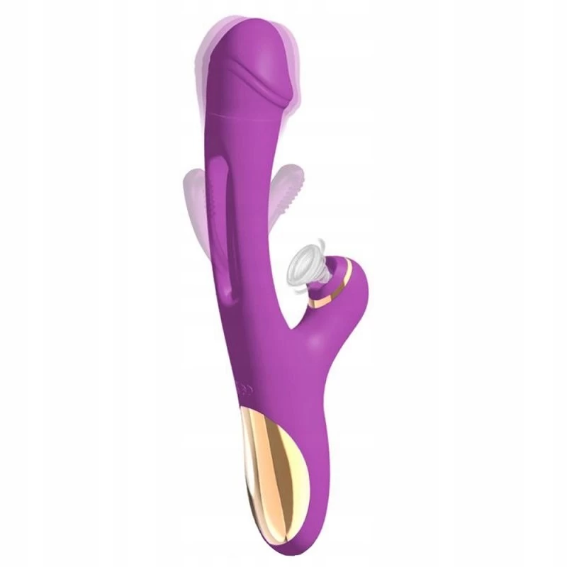 Dương vật 3 trong 1 rung hút đá lưỡi độc đáo