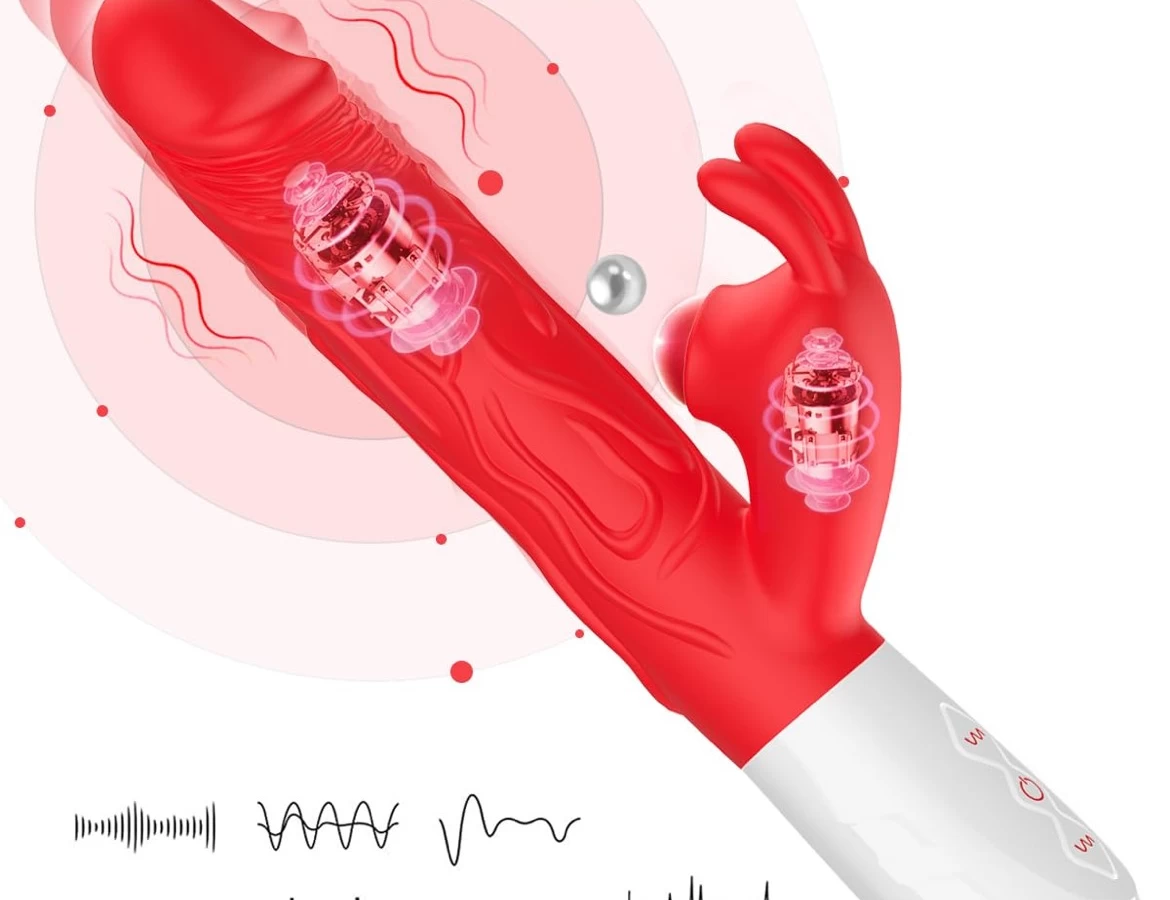 Dương V50 rung thụt nhiệt tai thỏ gắn bi kích thích siêu đã