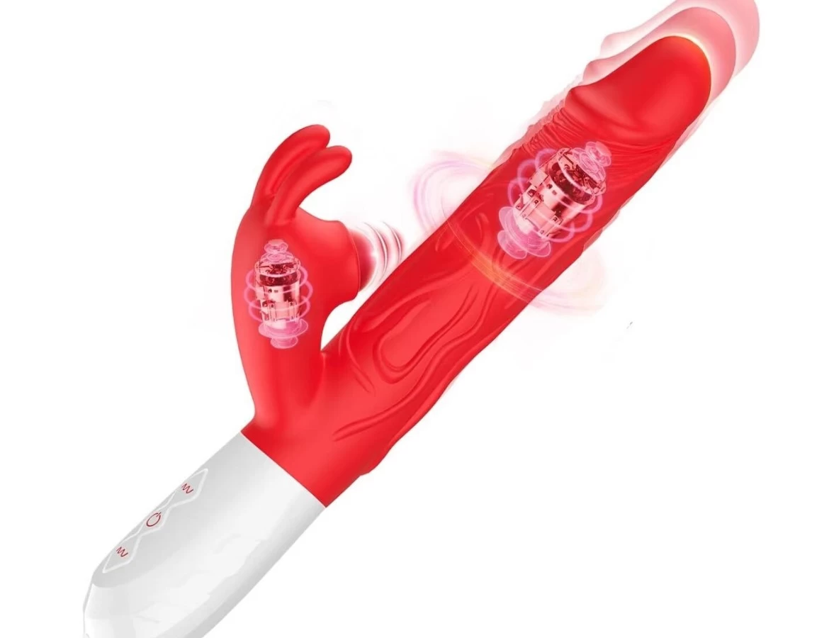 Dương V50 rung thụt nhiệt tai thỏ gắn bi kích thích siêu đã