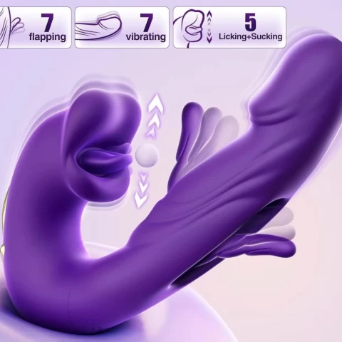 Dương vật giả rung-đá lưỡi-miệng liếm mút A RED LIP