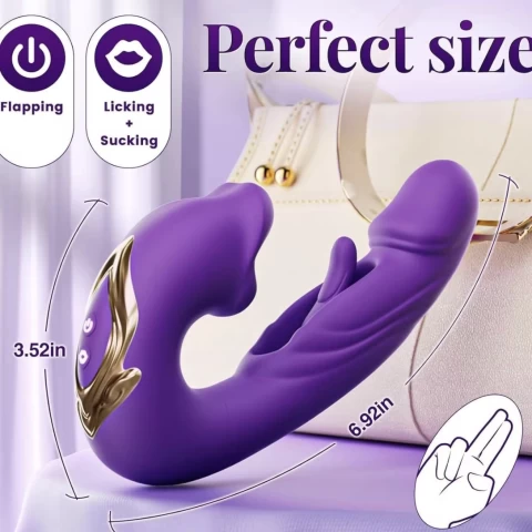 Dương vật giả rung-đá lưỡi-miệng liếm mút A RED LIP