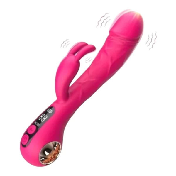 Máy massage điểm G- 2 nhánh rung kích thích Rabbit màn hình LED