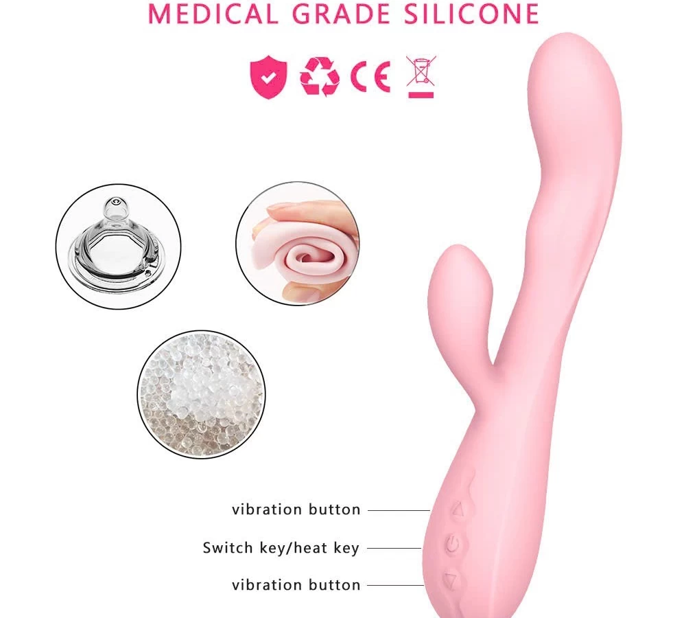 Dương vật giả 2 nhánh rung 10 chế độ mạnh mẽ, phát nhiệt
