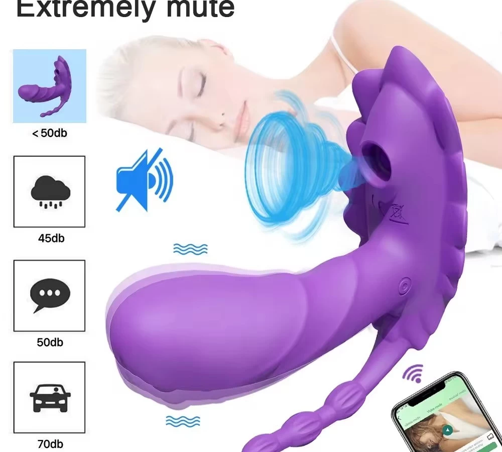 Dương Vật Wearable Vibrator Rung 3 Đầu 10 Chế độ