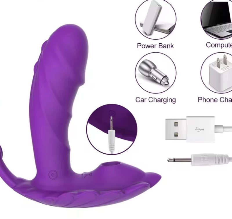Dương Vật Wearable Vibrator Rung 3 Đầu 10 Chế độ
