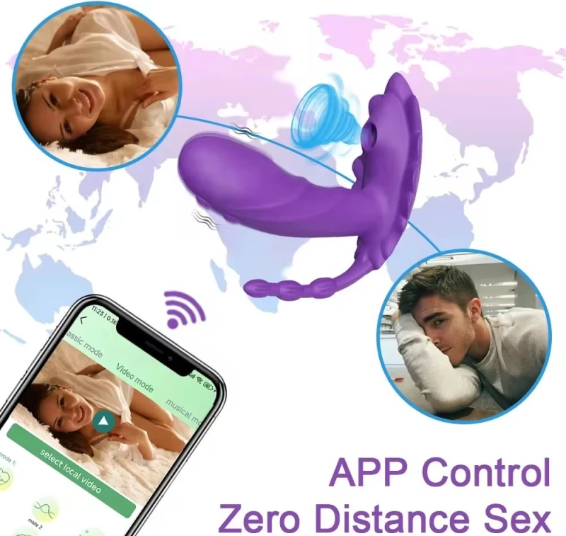 Dương Vật Wearable Vibrator Rung 3 Đầu 10 Chế độ
