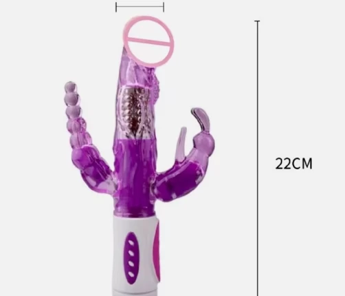 Dương Vật Giả 3 Nhánh Raving Rabbit Intimate System Purple