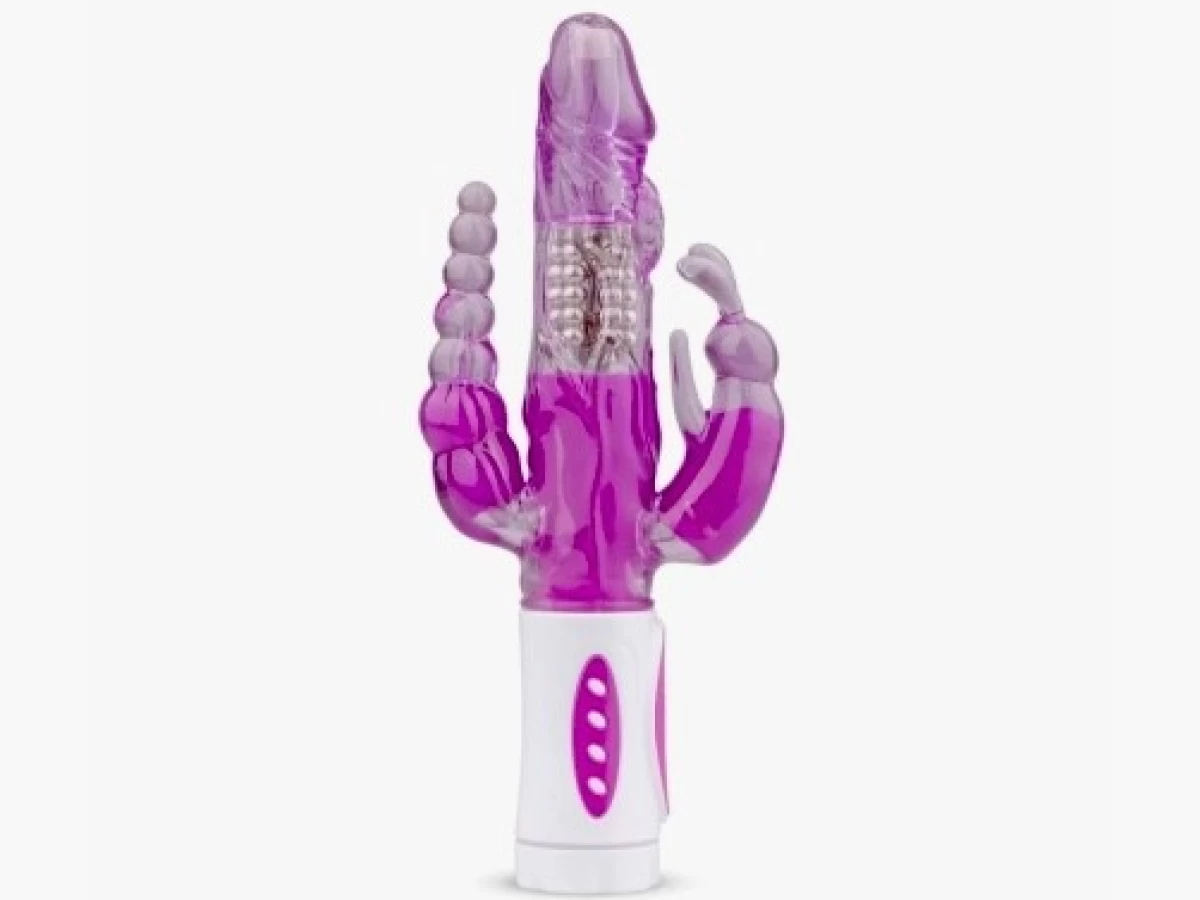 Dương Vật Giả 3 Nh&aacute;nh Raving Rabbit Intimate System Purple
