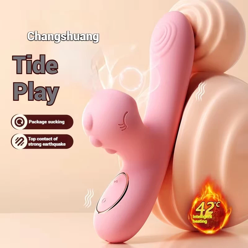 Dương Vật 2 Nhánh Mini Rung Hút Nhiệt